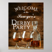 Rustic Whiskey Derby Party Welkom Poster (Voorkant)