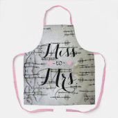 Rustic White Birch Bark Heart Vrijgezellenfeest Schort (Voorkant)