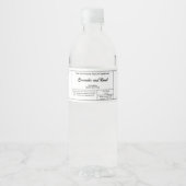 Rustic white body butter or cosmetics jar label waterfles etiket (Voorkant)