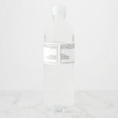 Rustic white body butter or cosmetics jar label waterfles etiket (Achterkant)