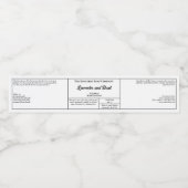 Rustic white body butter or cosmetics jar label waterfles etiket (Enkel label)