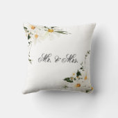 Rustic White Daisies Modern Wedding Kussen (Achterkant)