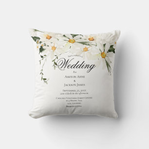  Rustic White Daisies Modern Wedding Kussen