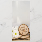 Rustic White Daisies Woodland Wedding Programme Programma (Voorkant)