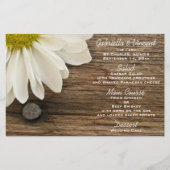 Rustic White Daisy en Barn Wood Boerderij Wedding  (Voorkant)