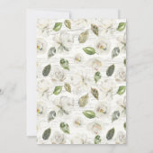 Rustic White Floral Bridal Shower Kaart (Achterkant)