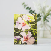 Rustic White Floral Greenery Waterverf Feestdagenkaart (Staand voorkant)