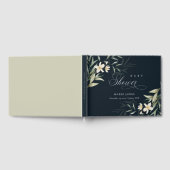 Rustic White Greenery Floral Bunch Baby shower Gastenboek (Volledig)