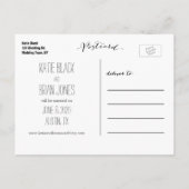 Rustic White Photo Enregistrer la carte postale Da (Dos)