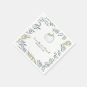 RUSTIC White Pumpkin en Greenery Servet (Hoek)