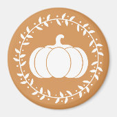Rustic White Pumpkin en Sinaasappel Magneet (Voorkant)