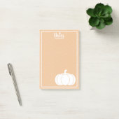 Rustic White Pumpkin & Harvest Oranje Post-it® Notes (Kantoor)