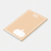 Rustic White Pumpkin & Harvest Oranje Post-it® Notes (Schuin)