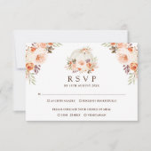 Rustic White Pumpkin Herfst Flowers Wedding RSVP Kaart (Voorkant)