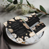 Rustic White Pumpkins Herfst Baby shower Hartelijk Ronde Sticker