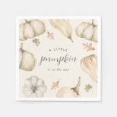 Rustic White Pumpkins Herfst Baby shower Servet (Voorkant)