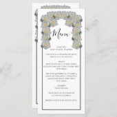 Rustic White Roses Wedding Menu (Voorkant / Achterkant)