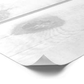 Rustic White Shiplap Wood Home Boxwood Wreate Poster (Hoek)