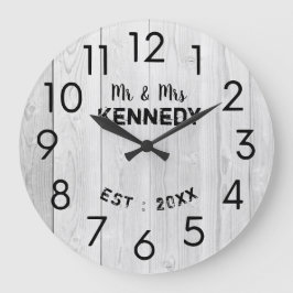 Rustic White Wood Wedding Jubileum  Grote Klok