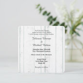 Rustic White Wood Wedding Kaart (Staand voorkant)
