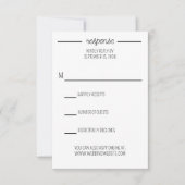 Rustic White Wood Wedding RSVP Kaartje (Voorkant)