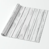 Rustic Whitewash Grunge Weathered Wood Cadeaupapier (Uitgerold)