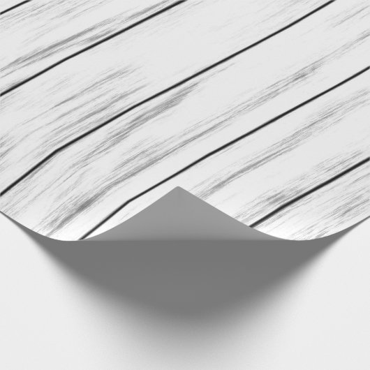 Rustic Whitewash Grunge Weathered Wood Cadeaupapier (Hoek)