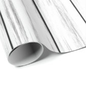 Rustic Whitewash Grunge Weathered Wood Cadeaupapier (Rol Hoek)