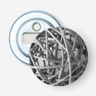 Rustic Wicker Ball Button Flesopener