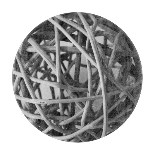 Rustic Wicker Ball Snijplank (Voorkant)