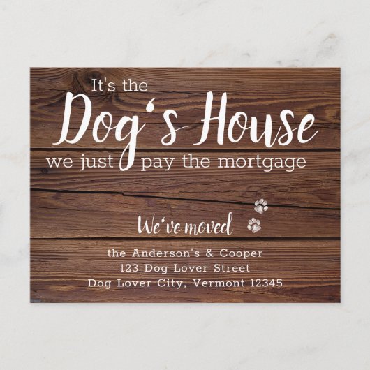 Rustic wij hebben de Nieuwe Beweging van de Dog va Aankondigingskaart (Voorkant)