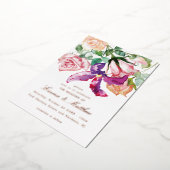 Rustic Wild Elegance Wedding Folie Uitnodiging (Gedraaid)