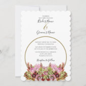 Rustic Wild Flower Bouquet Wedding Invitations Kaart (Voorkant)