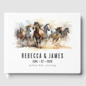 Rustic Wild Horses Boerderij Equestrian Weddenscha Gastenboek (Voorkant)