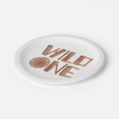 Rustic Wild One 1e verjaardag Papieren Bordje (Gekanteld)