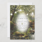 Rustic Wild Woodland Greenery Wedding Kaart (Voorkant)