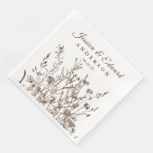 Rustic Wildbloemen Aarde, gepersonaliseerd Servet (Hoek)