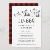 Rustic Wilderness Buffalo I Do BBQ Uitnodiging (Voorkant / Achterkant)