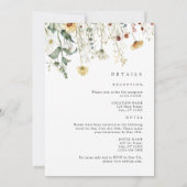 Rustic Wildflower All in One Wedding Invitation (Dos)