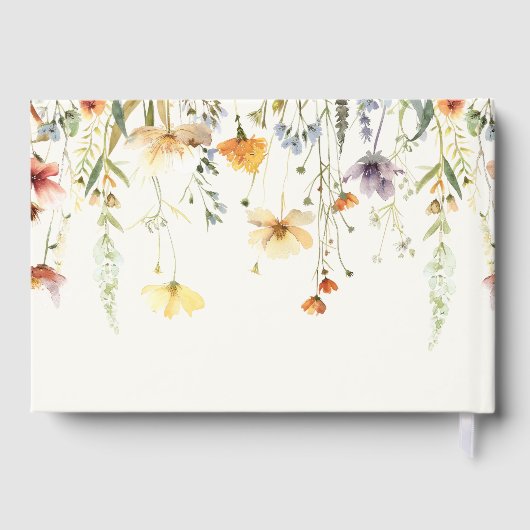 Rustic Wildflower Baby shower gastenboek (Achterkant)