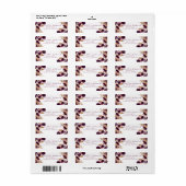 Rustic Wildflower Bourgogne & Blush Retouradres Etiket (Full Sheet)