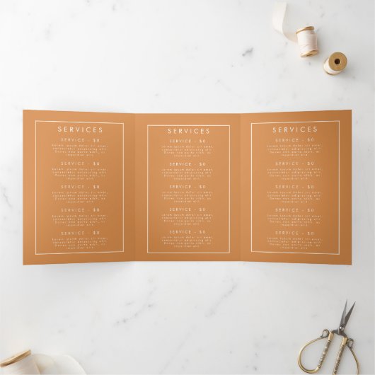 Rustic Wildflower Brochure Drieluik Programma (Binnen)