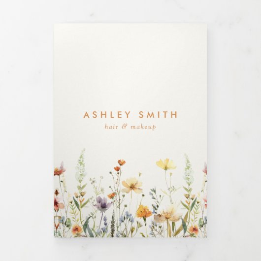 Rustic Wildflower Brochure Drieluik Programma (Cover)