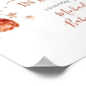 Rustic Wildflower Fall in Love Baby Shower Welcome Poster (Hoek)