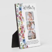 Rustic Wildflower First Moederdag 3 Foto Fotoplaat (Zijkant)