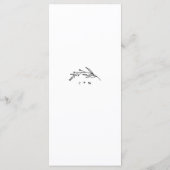 Rustic Wildflower Folk Wedding Menu (Achterkant)