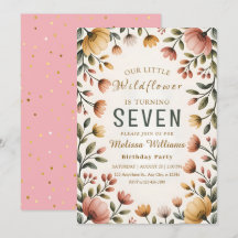 Rustic Wildflower Girl Birthday