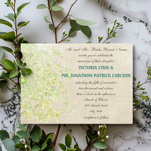 Rustic Wildflower Green Yellow Queen Annes Lace Kaart