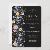 Rustic Wildflower Housewarming Party Sjabloon Kaart (Voorkant)