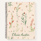 Rustic Wildflower Journal Personalized  (Devant)